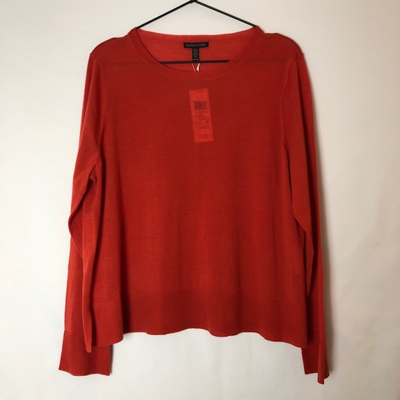 Eileen Fisher Sweaters - NWT Eileen Fisher Merino Scoop Neck Sweater XL